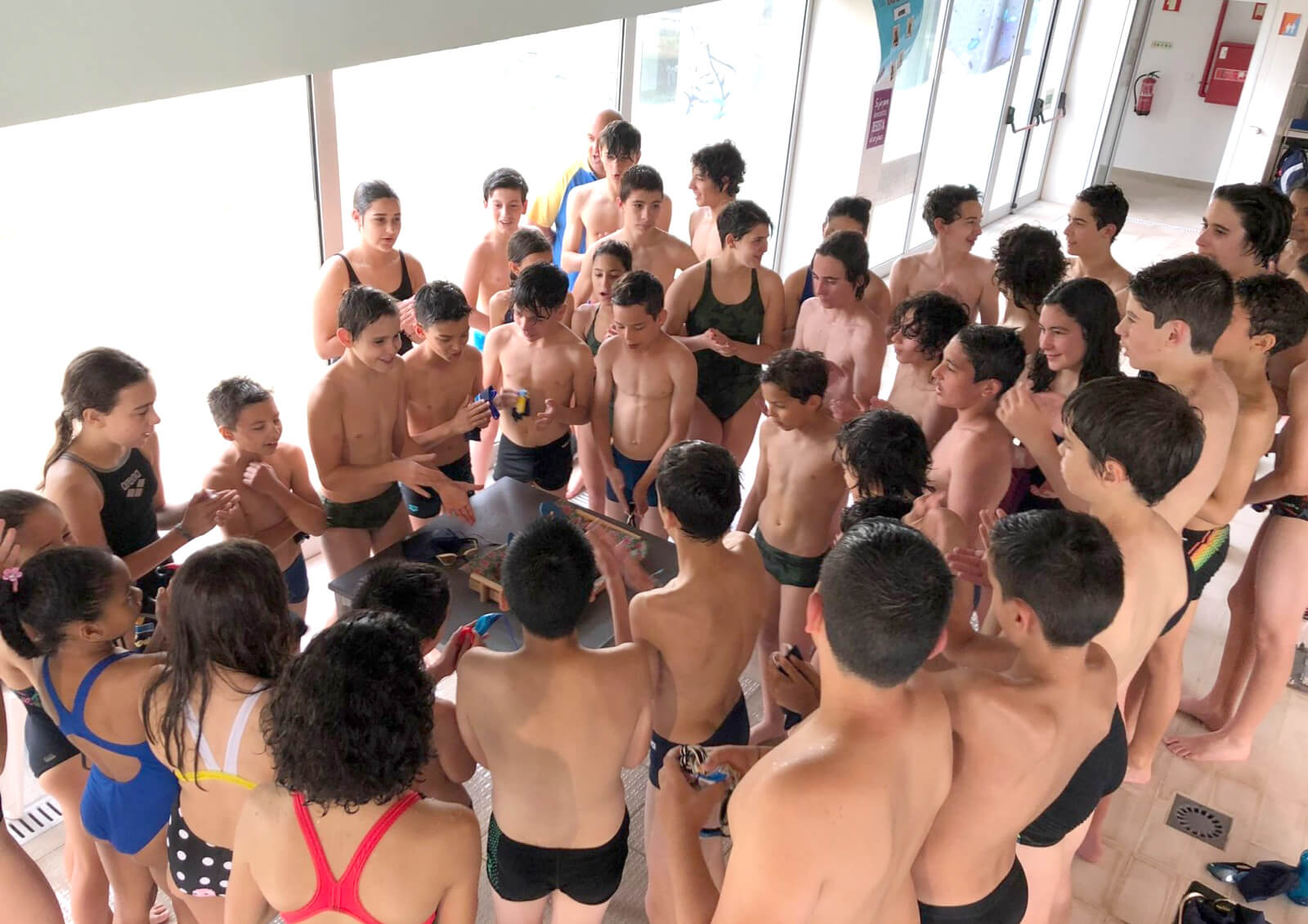 treino conjunto com os grupos de treino de Cadetes